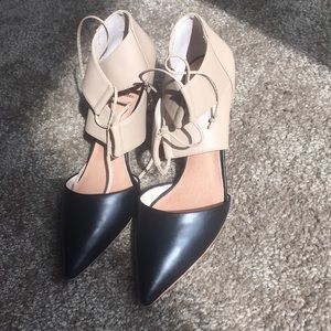 Black and Tan Ava & Aiden heels, size 6 1/2